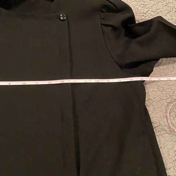 Billy Jack For Her Vintage 100% Wool Black Classy Shift Dress Size 9/10 - Picture 11 of 13